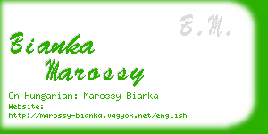 bianka marossy business card